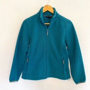 Lands’ End Size Small US 6-8 Full Zip Stand Up Collar Thermacheck Fleece Jacket